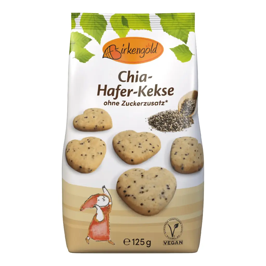 Birkengold Chia-Hafer-Kekse mit Xylit 125g