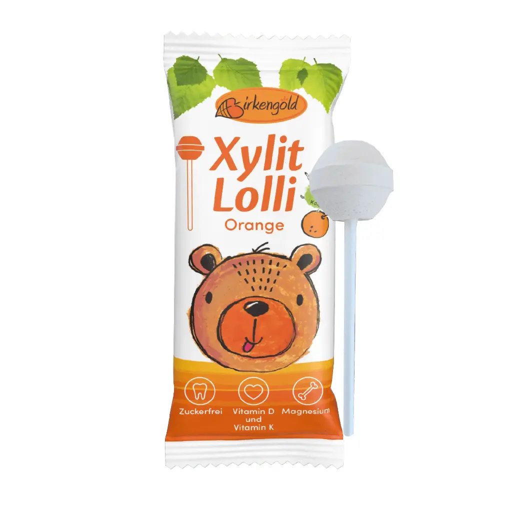 Birkengold Xylit Lolli Orange 6g