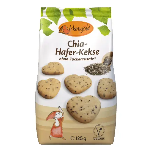 [60183] Birkengold Chia-Hafer-Kekse mit Xylit 125g